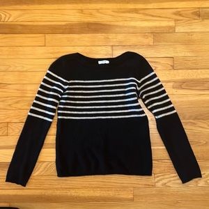 Madewell crewneck sweater striped 100% merino wool
